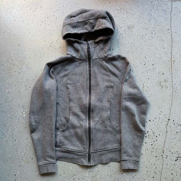 Lululemon Tops - Lululemon Scuba Full-Zip Hoodie Sweatshirt Women's Gray Heathered Athleisure